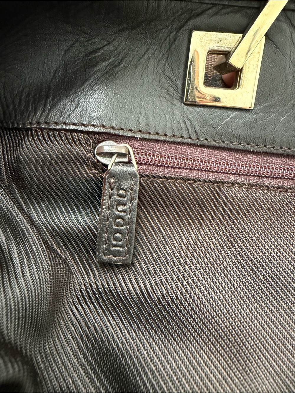 Authentic Gucci Brown and Black GG Canvas Tote - Picture 12 of 16